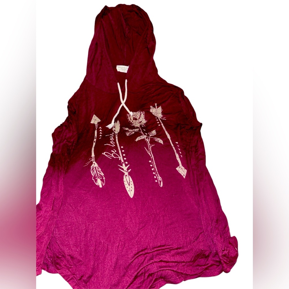 Women’s moonchild brand long sleeve hooded tshirt size x-large